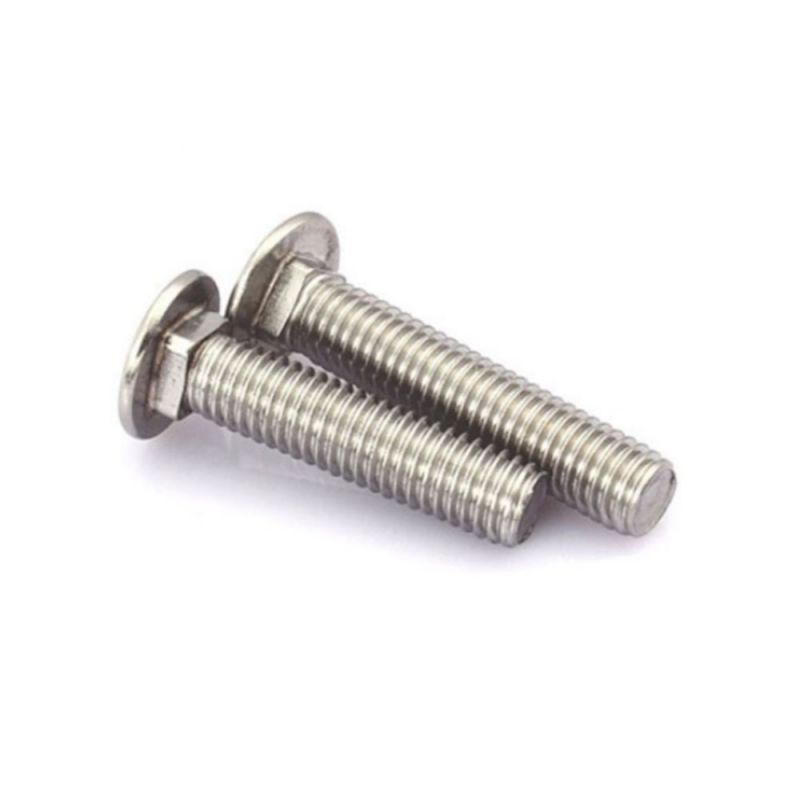 Bulong Inox Đầu Tròn Cổ Vuông DIN 603
